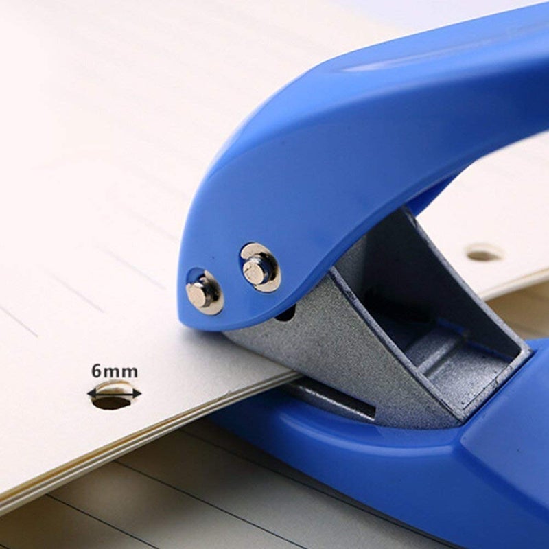 MOAMUN 4PCS Mini 1-Hole Paper Hole Punch, Handheld Portable Puncher,10 Sheets at One Time, Random Color - Image 4